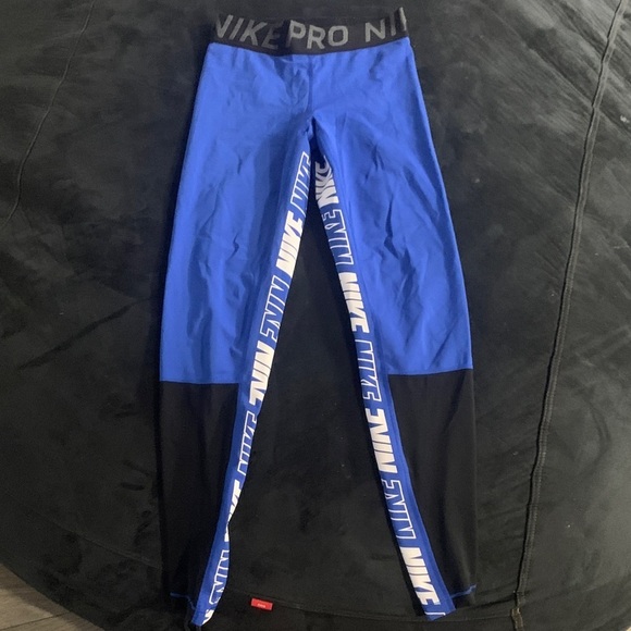 Nike Pants - Nike Pro Blue and Black Leggings